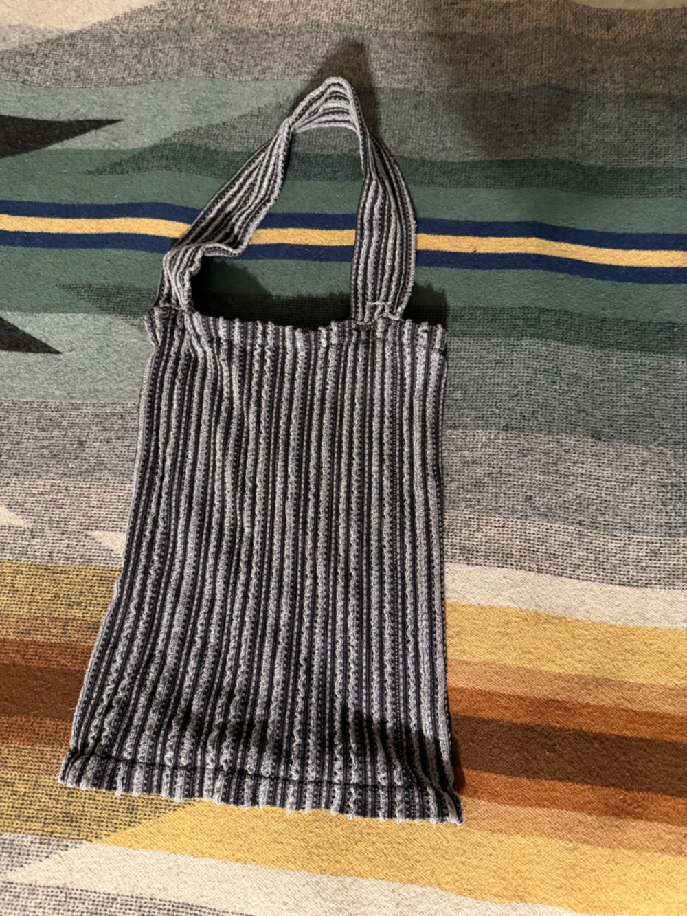 Free People Ribbed Tank Top in Gray and Black